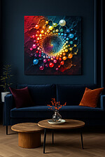 Canvas Painting #0024 - ABSTRACT PEARLS - Image 2