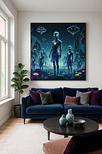 Canvas Painting #0006-1 - ALIEN WORLD - Image 2