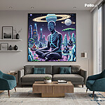 Canvas Painting #0006 - ALIEN WORLD - Image 2