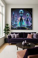 Canvas Painting #0006-2 - ALIEN WORLD - Image 2