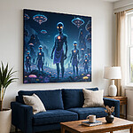 Canvas Painting #0006-1 - ALIEN WORLD - Image 3