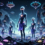 Canvas Painting #0006-1 - ALIEN WORLD