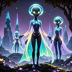 Canvas Painting #0006-2 - ALIEN WORLD