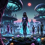 Canvas Painting #0006-3 - ALIEN WORLD